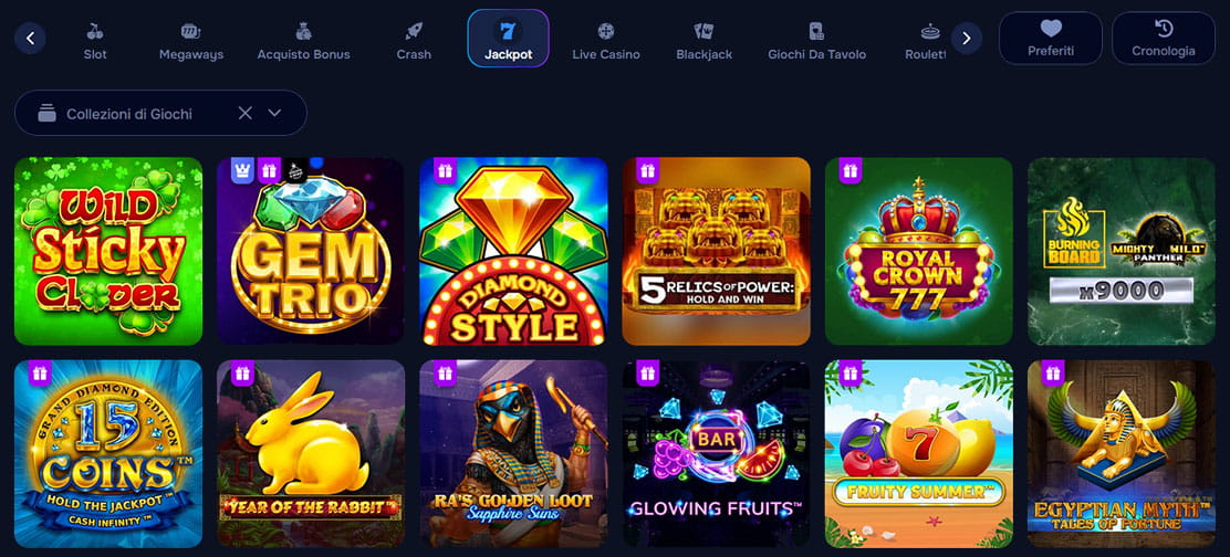 Slot machine con jackpot. 