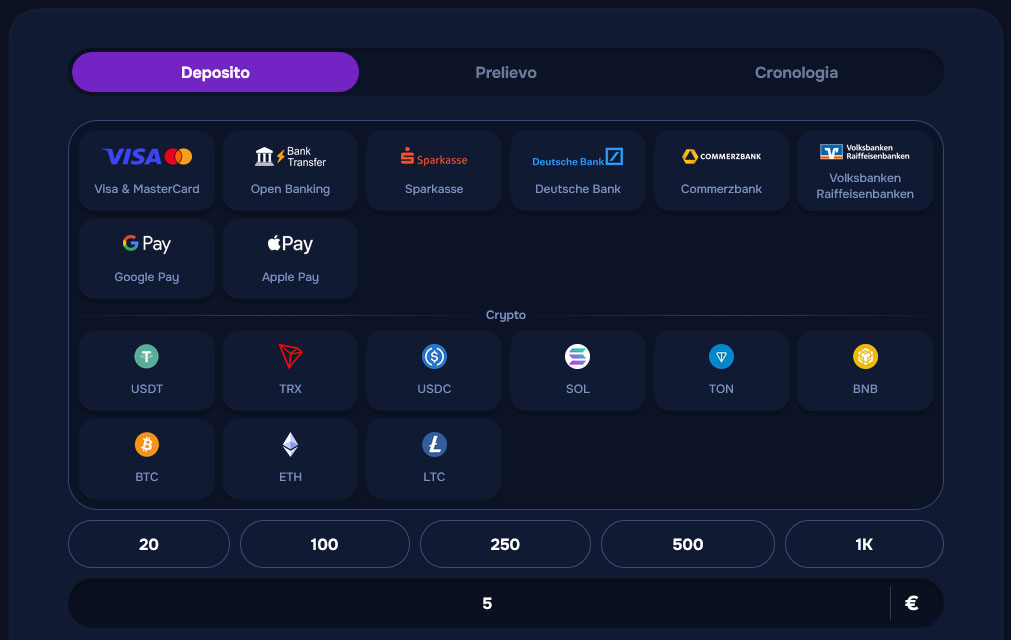 How to make a deposit at an online casino.