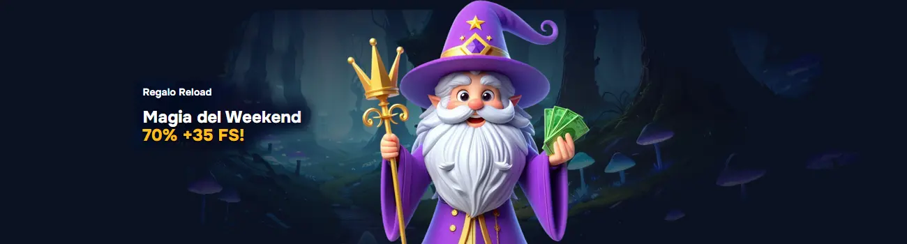 Reload bonus Wizardo casino. 
